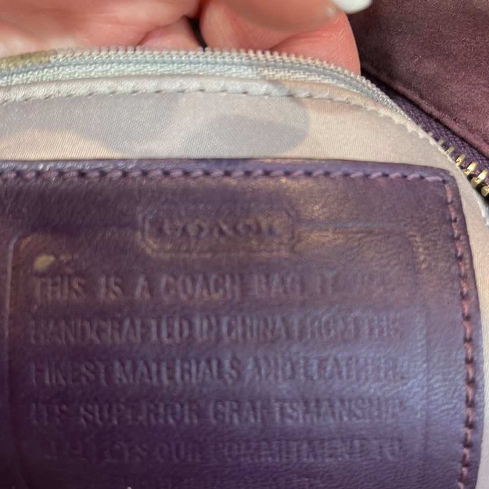 Coach Authentic Purple Patch Silver Suede Crossbo… - image 6